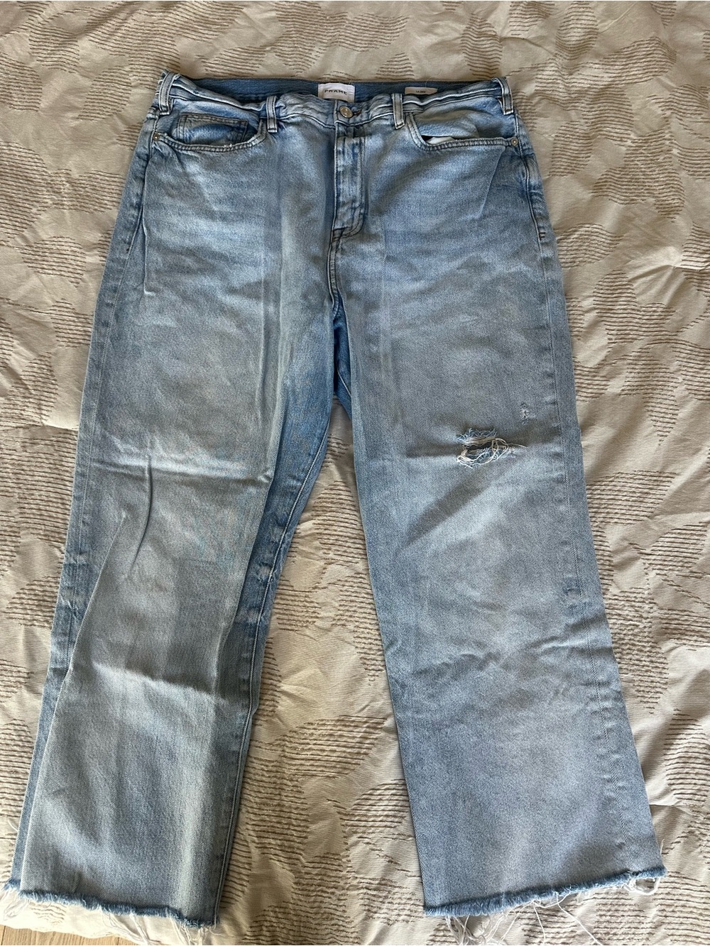 Frame Denim Light Blue Straight Leg Jeans